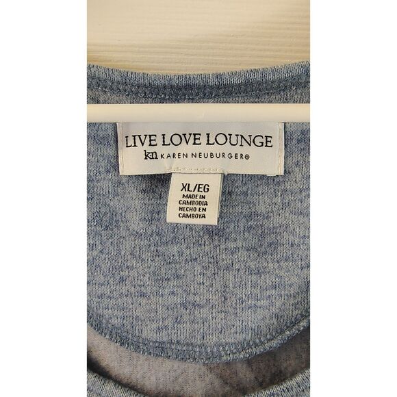 Live Love Lounge Women's XL Blue Zebra Stripe Tank Top - Picture 3 of 6